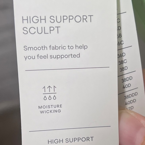 NWT All in Motion High Support Zip Front Sculpt Lime Green Sports Bra Size 36B - Picture 9 of 10